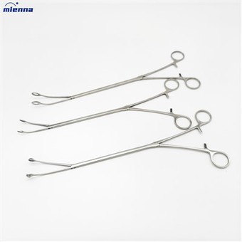 Thoracic Instruments 6mm Oval Forceps Thoracoscopy Retrieval Triangle Lymphatic Forceps